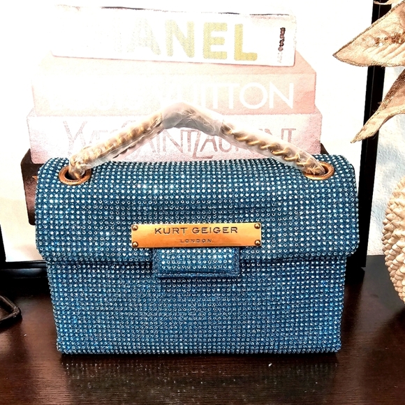 Kurt Geiger Handbags - Kurt Geiger London Brixton Rhinestone Shoulder Crossbody Bag.